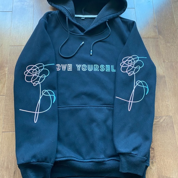 BTS Love Yourself black sweatshirt hoodie S - Picture 6 of 9